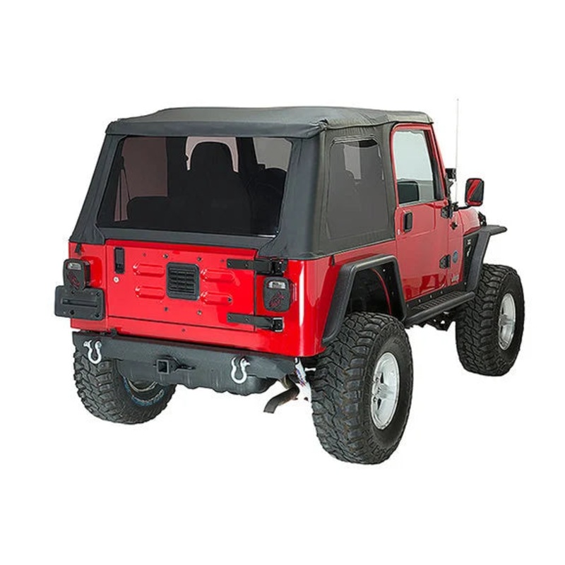 Fishbone Offroad FB22217 Rear Bumper with Receiver Hitch for 87-06 Jeep Wrangler YJ, TJ, and 04-06 Unlimited LJ