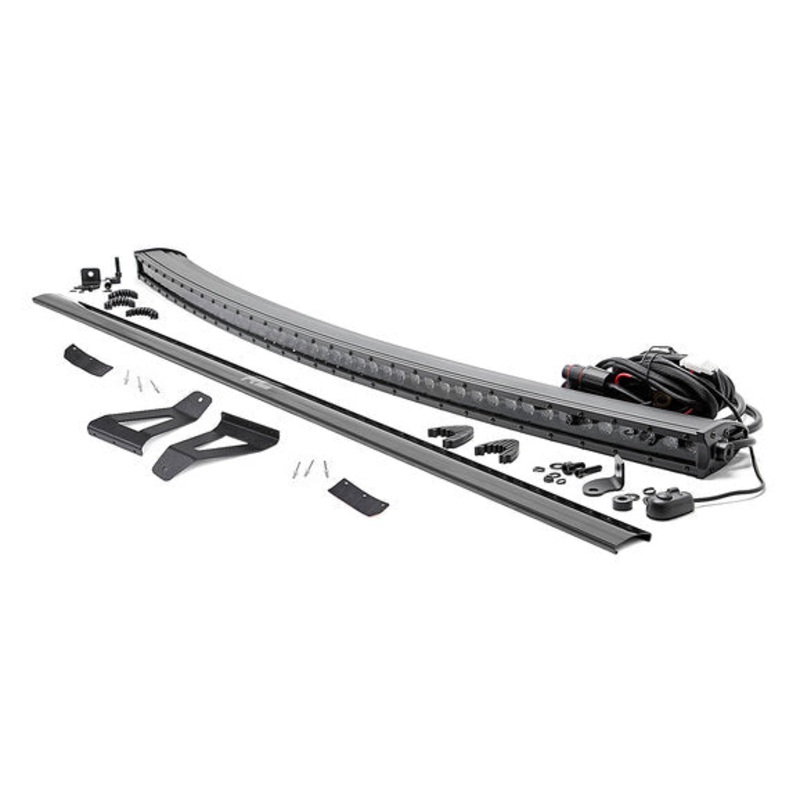Rough Country 50" Curved LED Light Bar Upper Windshield Kit for 84-01 Jeep Cherokee XJ
