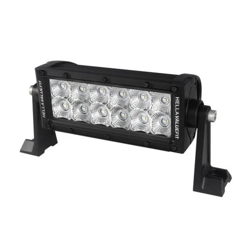 Hella 357208001 ValueFit 12 LED 8" Sport Light Bar- Flood Beam