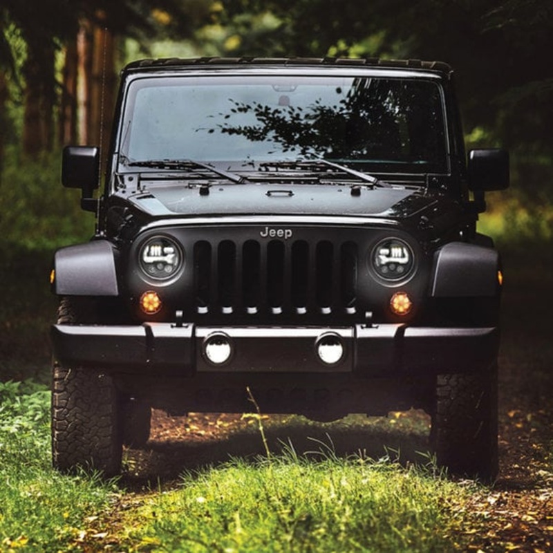 J.W. Speaker 8700 EVO J3 LED Headlights for 07-18 Jeep Wrangler JK