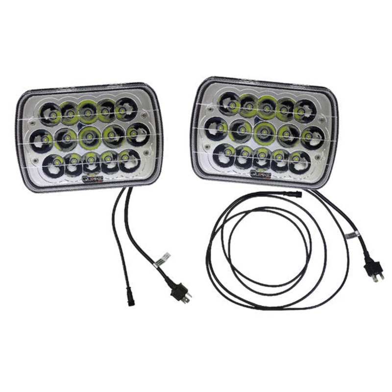 Quake LED QTE751 Tempest Series RGB 39W 5x7" LED Headlight Kit for 84-01 Jeep Wrangler YJ, Cherokee XJ & Comanche MJ