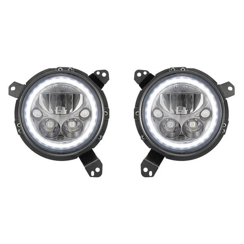 Vision X Vortex Halo LED Headlight Pair for 18-24 Jeep Wrangler JL & 20-24 Gladiator JT