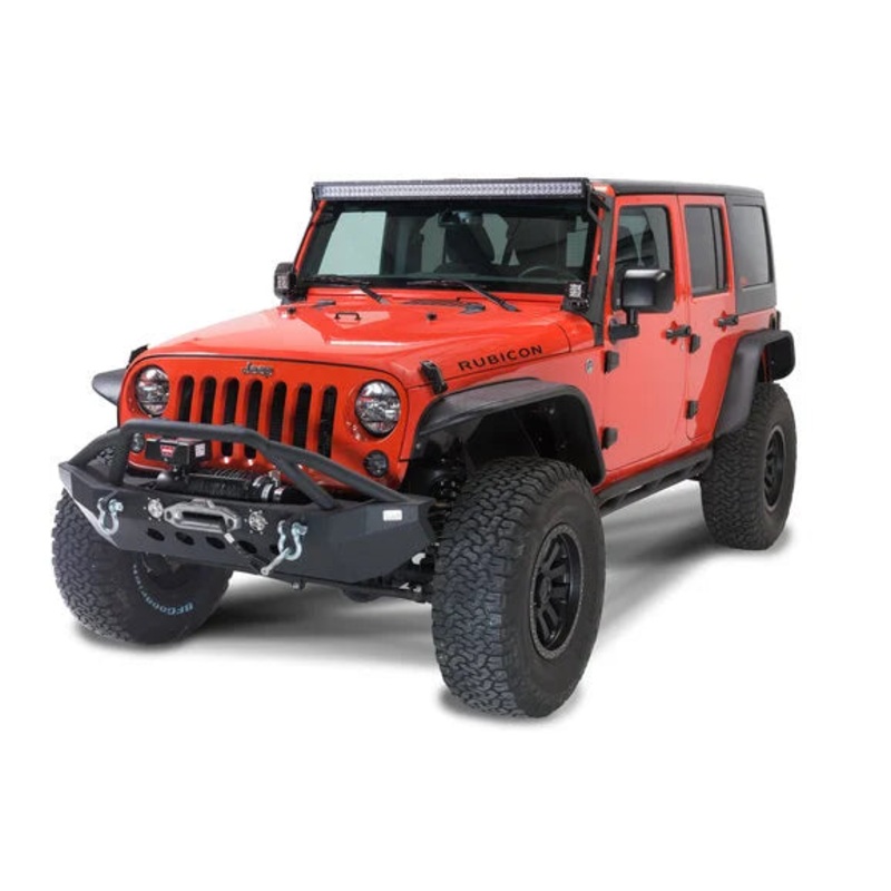 Fishbone Offroad FB22003 Full Width Front Winch Bumper with LEDs for 07-18 Jeep Wrangler JK