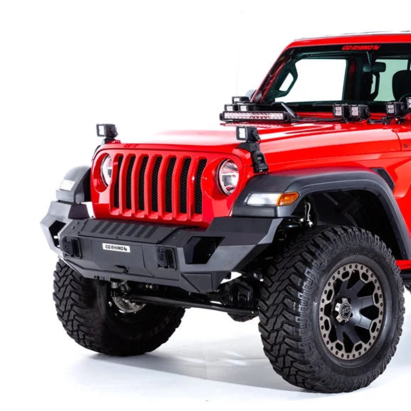Go Rhino 230121T Trailline Winch Ready Front Full Width Bumper for 07-24 Jeep Wrangler JL, JK & Gladiator JT