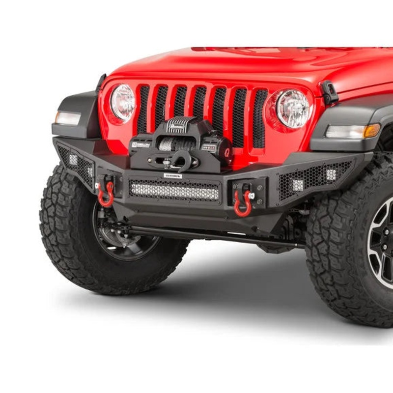 Go Rhino 331200T Rockline Winch Ready Front Bumper for 07-24 Jeep Wrangler JL, JK & Gladiator JT
