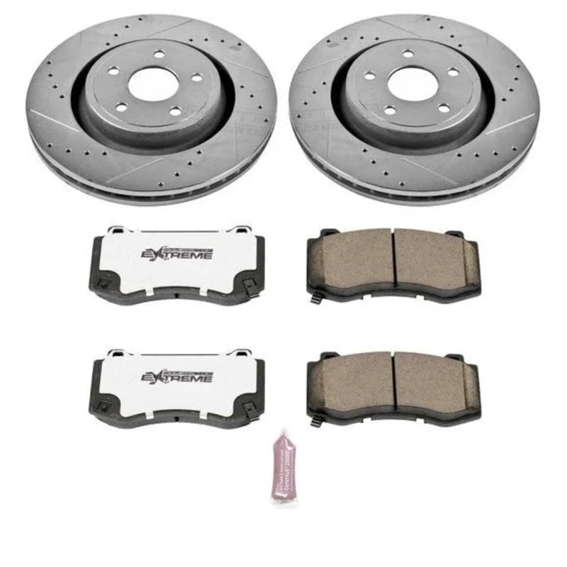 Power Stop K2924-26 Front Z26 Street Warrior Performance Brake Kit for 06-10 Jeep Grand Cherokee WK