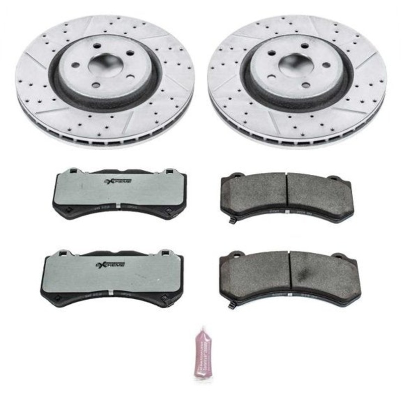 Power Stop K5957-26 Front Z26 Street Warrior Performance Brake Kit for 12-18 Grand Cherokee WK