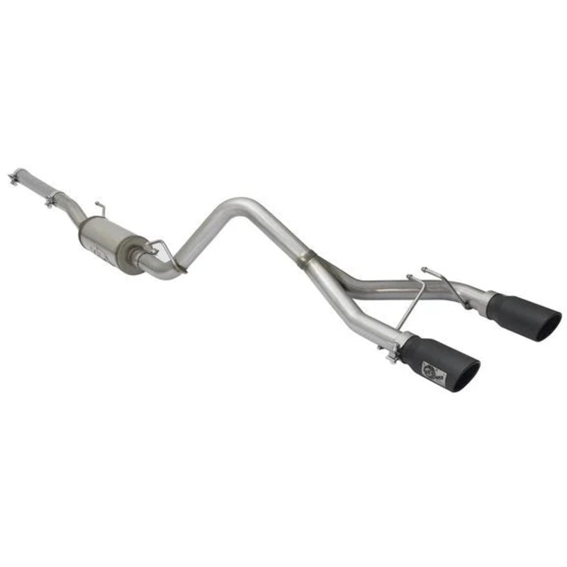 aFe Power 49-48056B Rebel Series 2.5" Dual Center Exit Cat-Back for 07-18 Jeep Wrangler JK