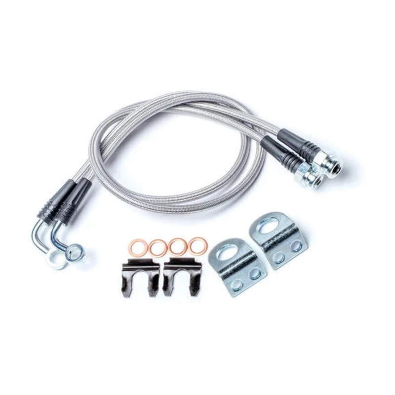Teraflex 4353310 Front 26" Steel Braided Brake Line Pair for 97-18 Jeep Wrangler TJ & JK