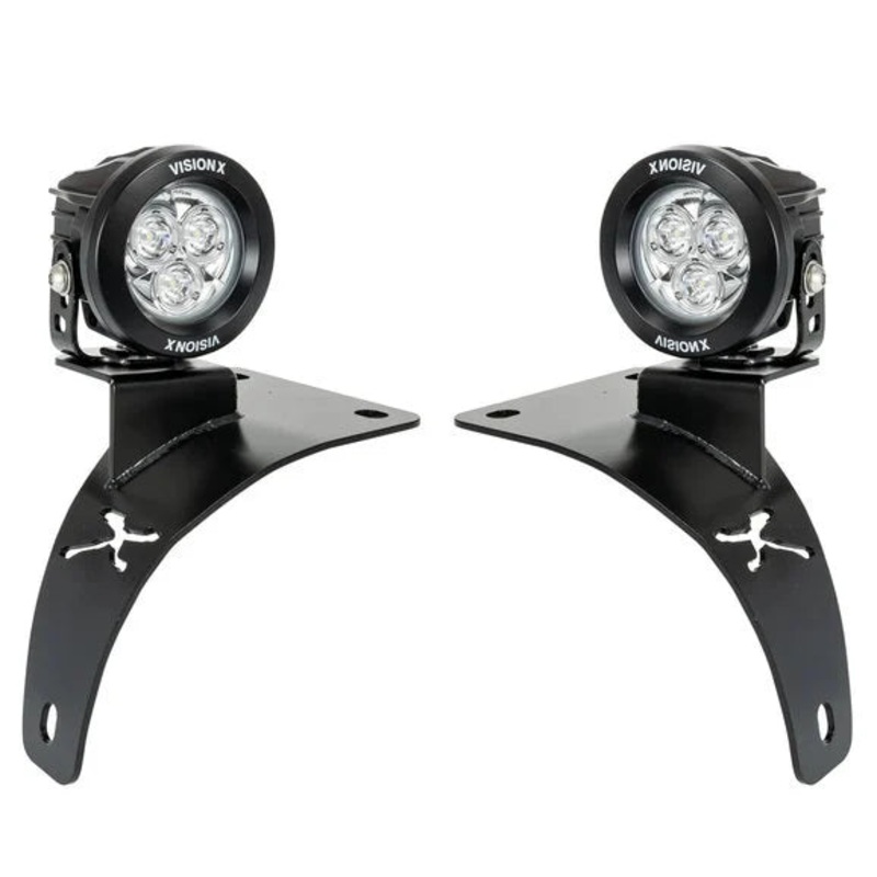 Vision X CG2 LED Light Canons & Bracket Kit for 18-24 Jeep Wrangler JL & Gladiator JT