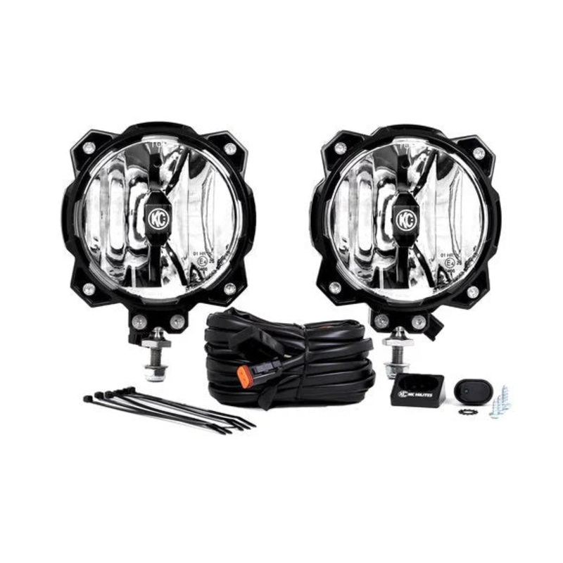 KC HiLiTES Gravity LED Pro6 Single Pair Pack System with Spot Beam Pattern (20 Watts)