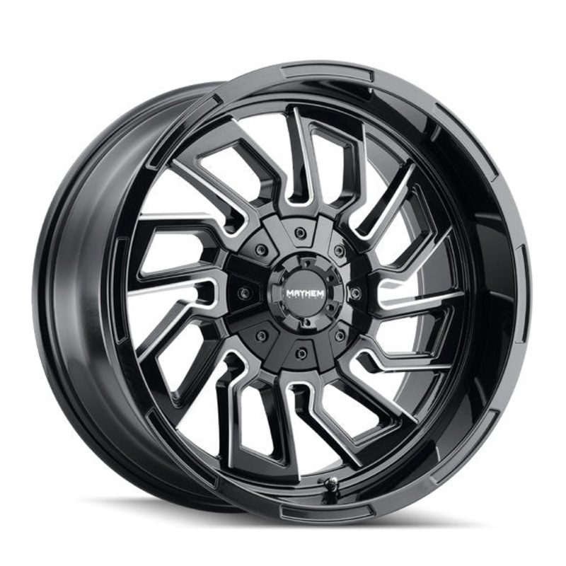 Mayhem Flywheel Series 8111 Wheel in Gloss Black with Milled Spokes for 07-22 Jeep Wrangler JK, JL & Gladiator JT